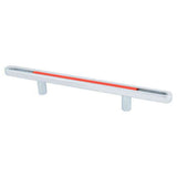 R. Christensen 9748-1000-P polished chrome/orange cabinet pull handel