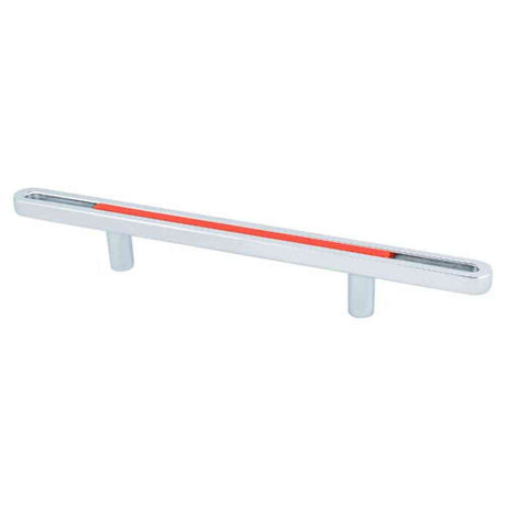 R. Christensen 9748-1000-P polished chrome/orange cabinet pull handel