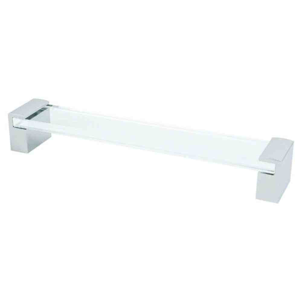 R. Christensen 9764-4000-P polished chrome/clear glass cabinet pull handel
