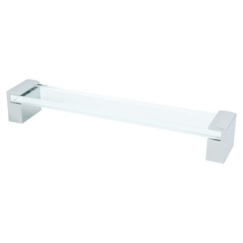 R. Christensen 9764-4000-P polished chrome/clear glass cabinet pull handel