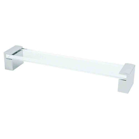 R. Christensen 9764-4000-P polished chrome/clear glass cabinet pull handel