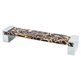 R. Christensen 9768-1000-P polished chrome/brown acrylic cabinet pull handel