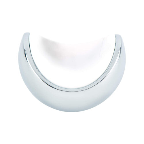 R. Christensen 9770-1000-P polished chrome/white cabinet knob