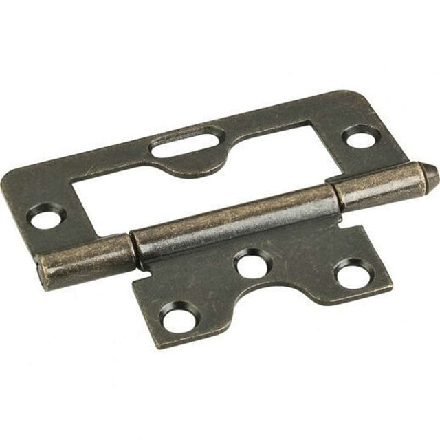 Hardware Resources 9805AB brushed antique brass non mortise hinge