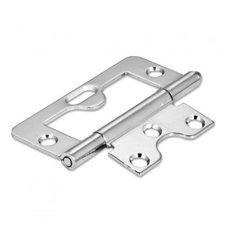Hardware Resources 9805PB non-mortise hinge in satin stainless, additional view
