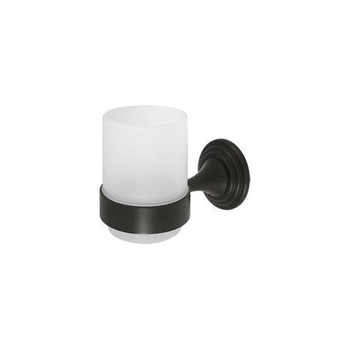 Deltana 98C2013-10B Classic Glass Tumbler with Toothbrush Holder Oil Rubbed Bronze