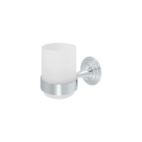 Deltana 98C2013-26 Classic Glass Tumbler with Toothbrush Holder Chrome