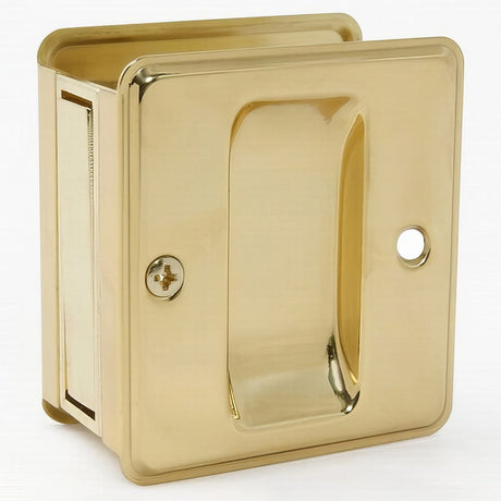 Ives 990A3 bright brass sliding door pull