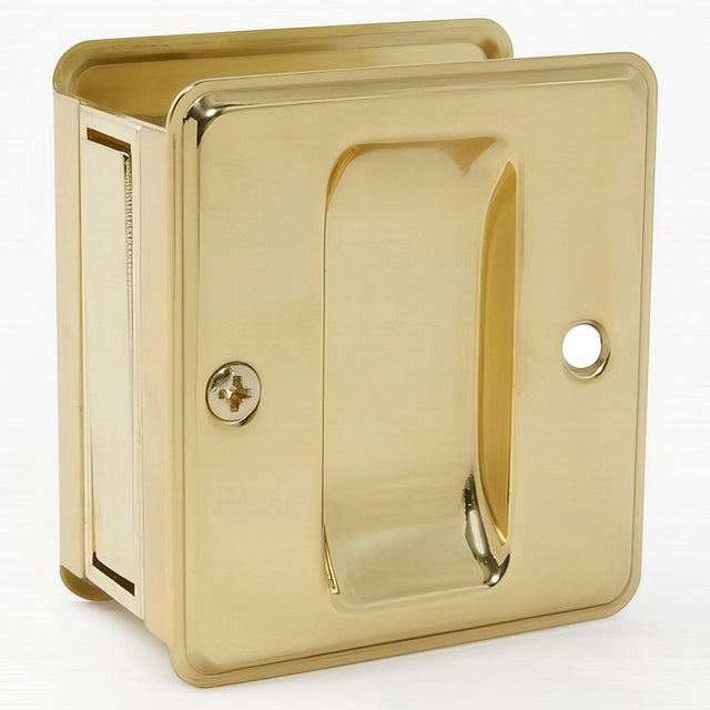 Ives 990A3 bright brass sliding door pull