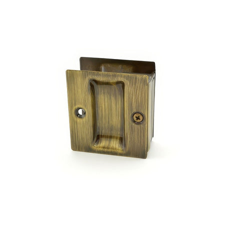 Ives 990A5 antique brass sliding door pull