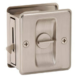 Ives 991B619 sliding door lock in satin stainless, additional view
