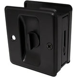 Ives 991BBLK sliding door lock in satin stainless, additional view