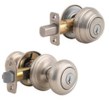 Kwikset 991J-15S-B Juno single cylinder deadbolt in polished brass, additional view