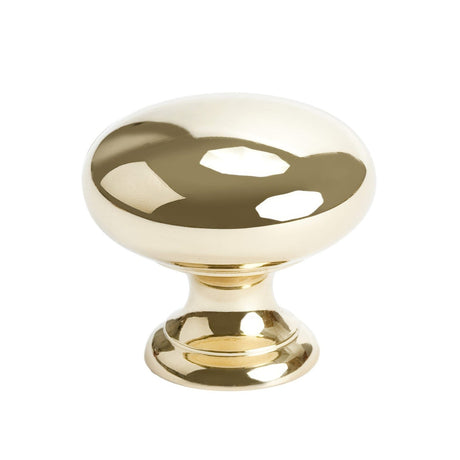 Berenson 9950-103-P polished brass round cabinet knob