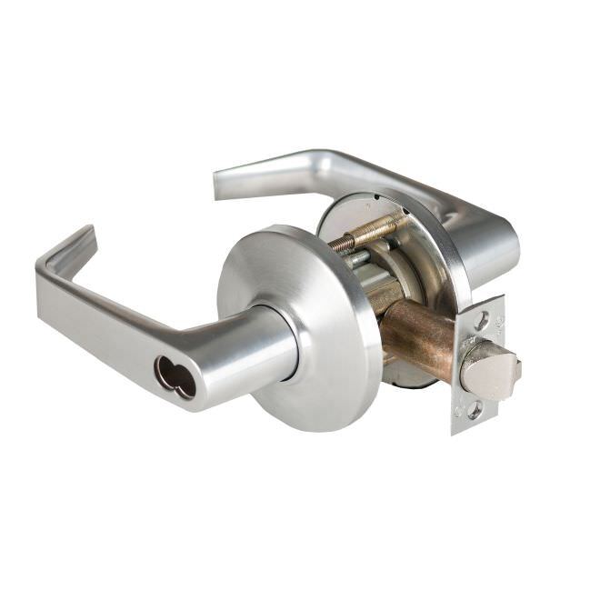 Best Access 9K37W15DSTK626 9K Series 2-3/4" Backset 7 Pin Institutional 15 Lever and D Rose with Standard Strike Less Core