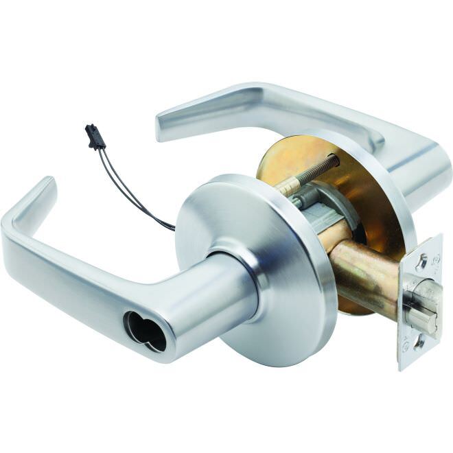 Best 9KW37DEU15DS3626RQE satin chrome electromechanical storeroom lever