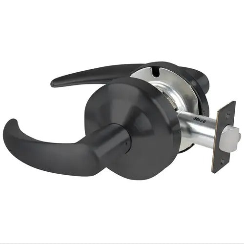 Schlage Commercial ALX10OME622 matte black passage door lever