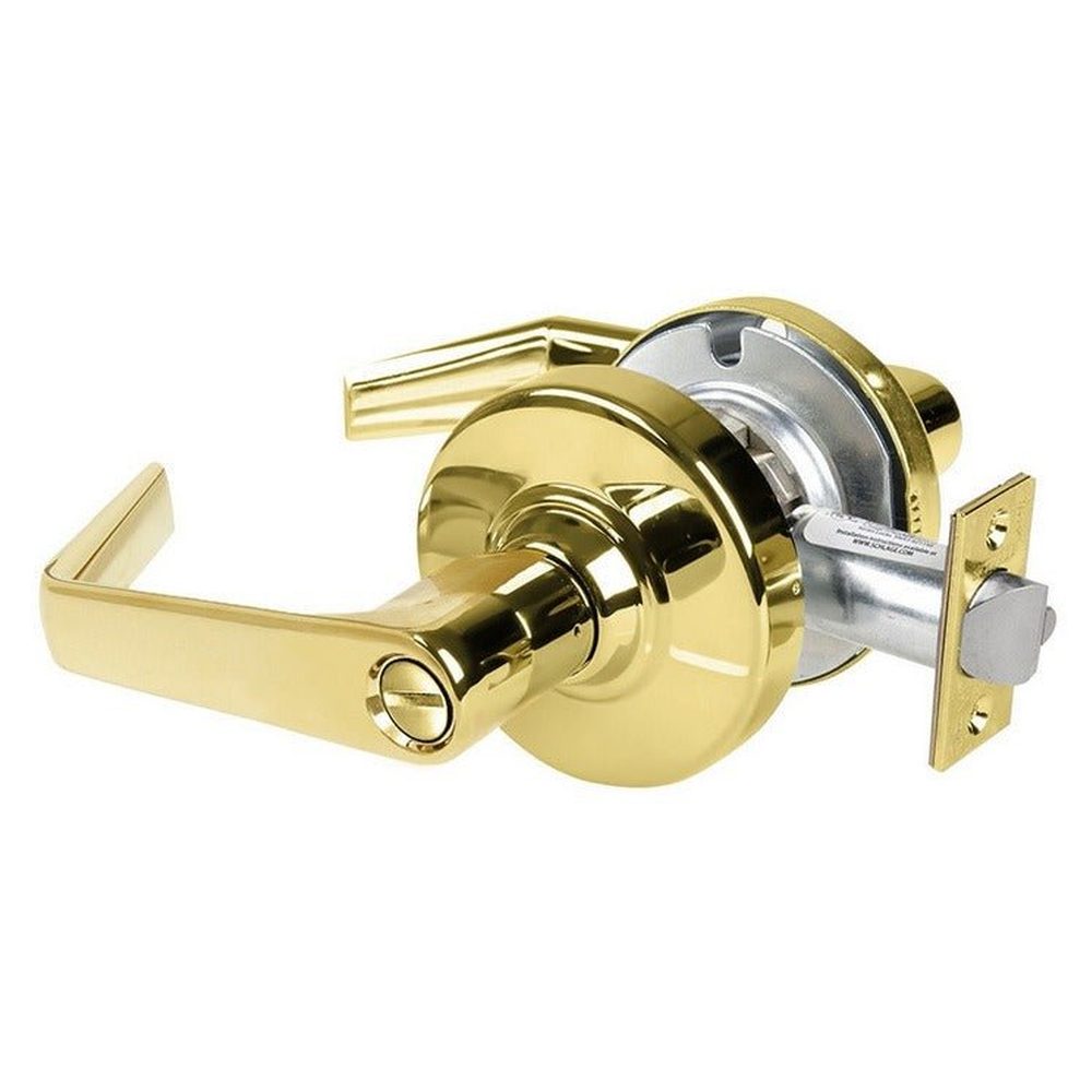 Schlage Commercial ALX40SAT605 polished brass privacy door lever