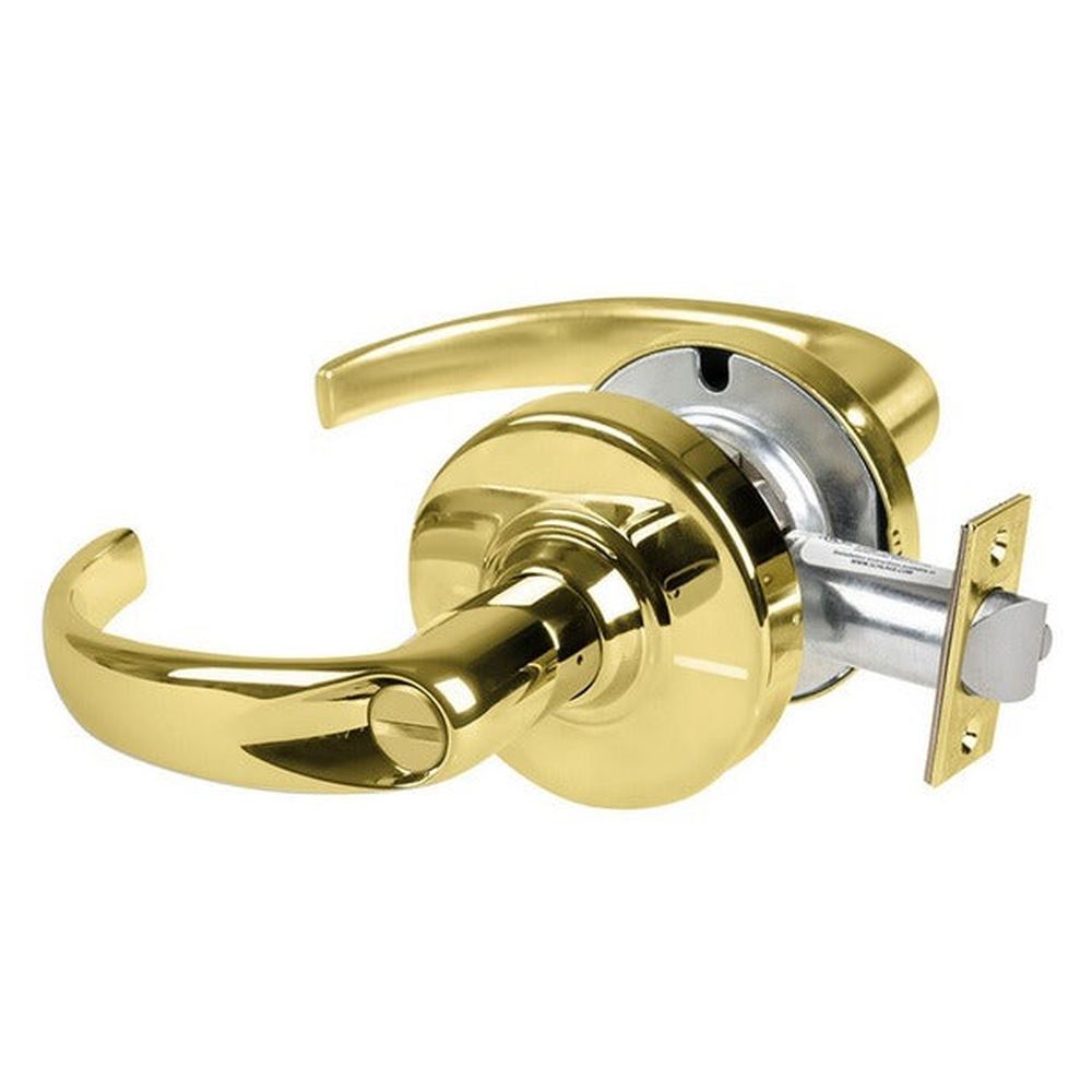 Schlage Commercial ALX40SPA605 polished brass privacy door lever