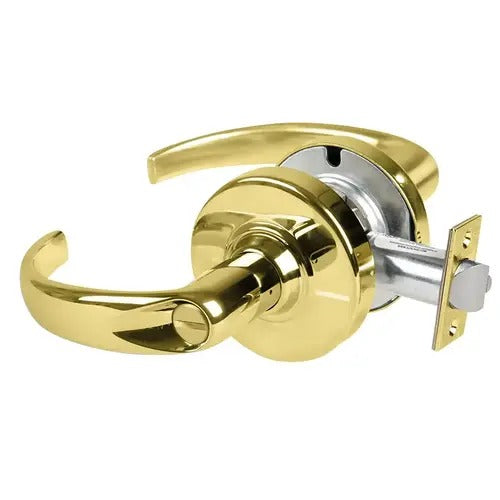 Schlage Commercial ALX44SPA605 polished brass privacy door lever