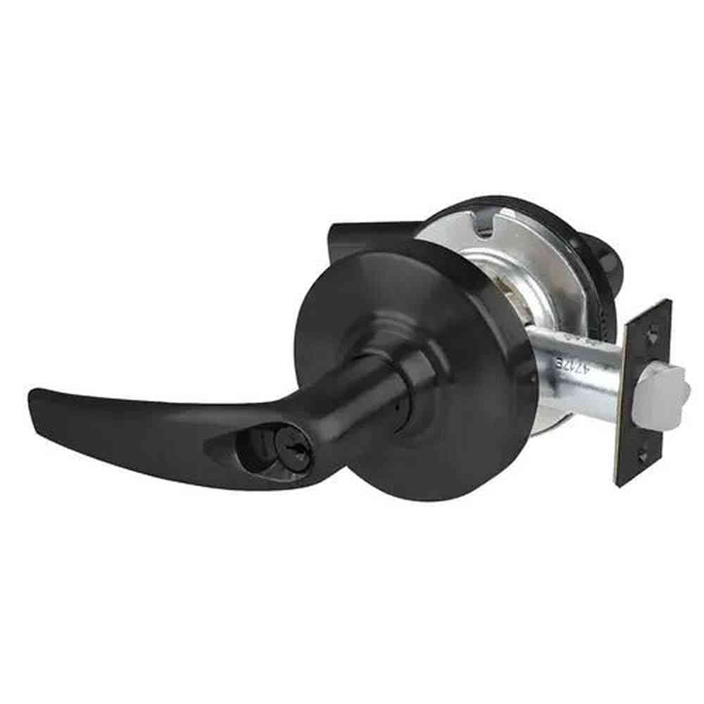 Schlage Commercial ALX53RATH622 matte black keyed entry door lever