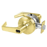 Schlage Commercial ALX70LSAT606 satin brass keyed entry lever