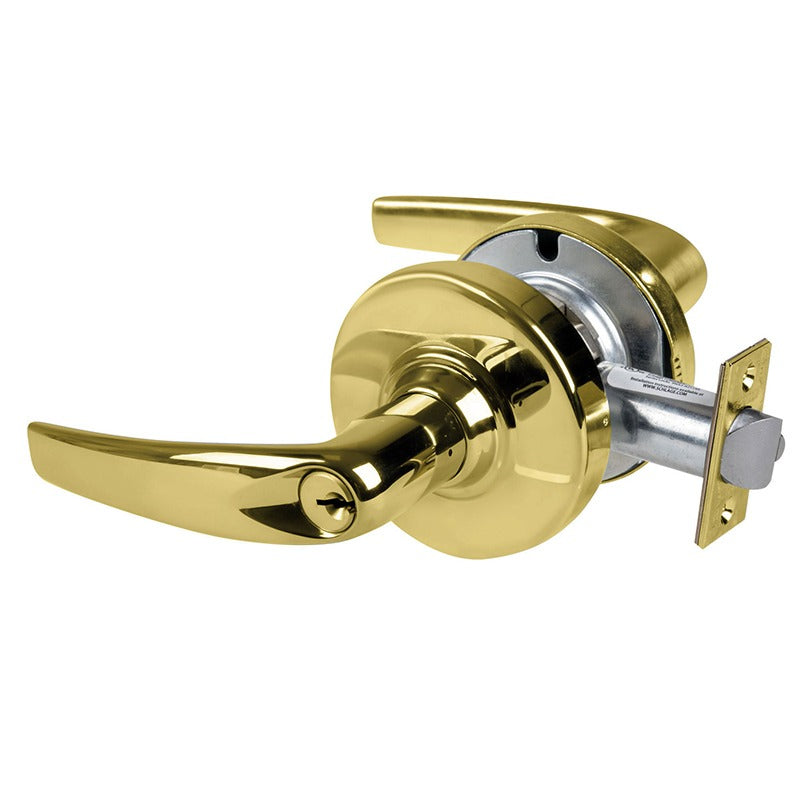 Schlage Commercial ALX80PATH605 polished brass storeroom door lever