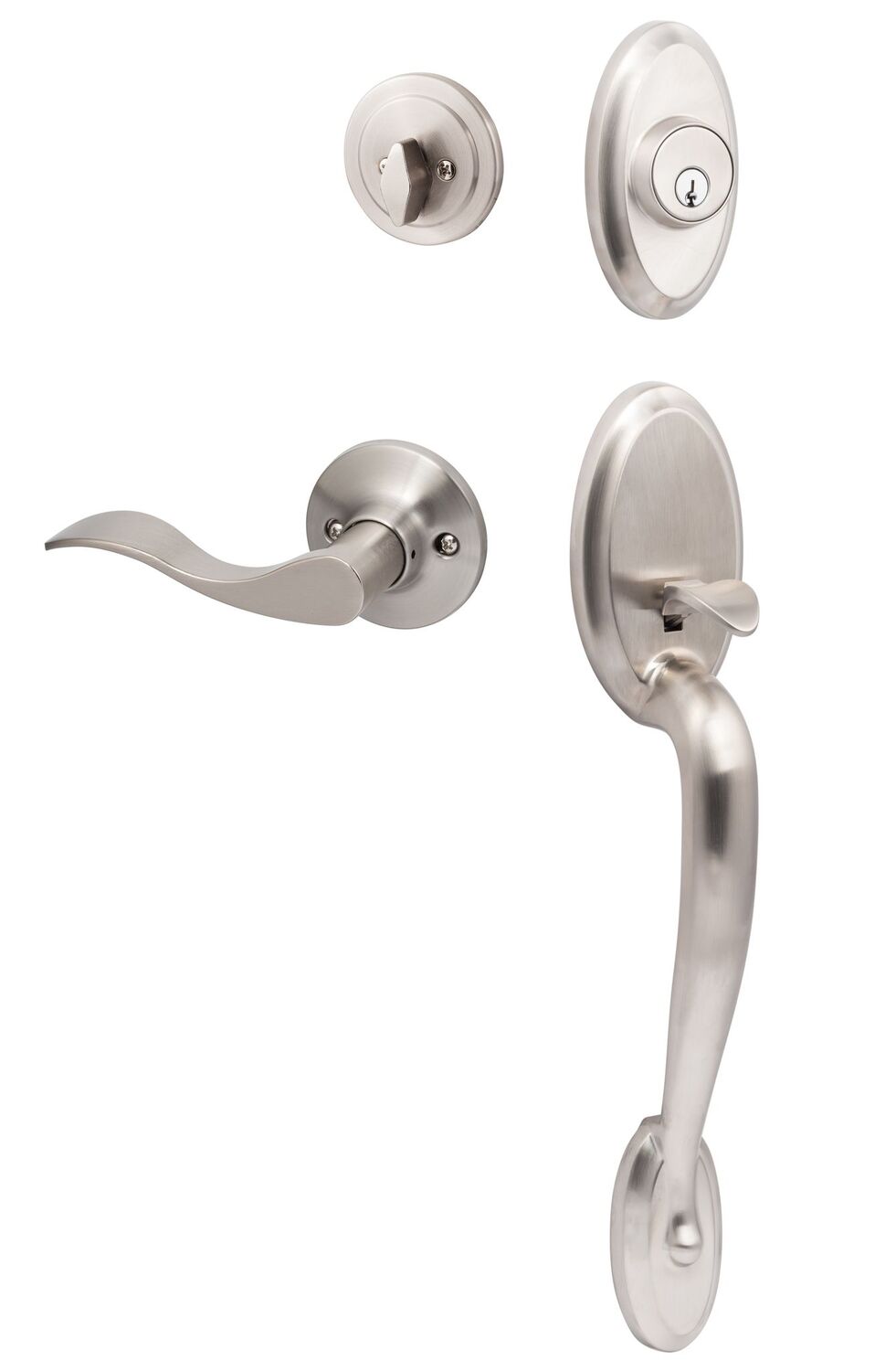 Sure-Loc AN507-SB LH 15 satin nickel single cylinder handleset