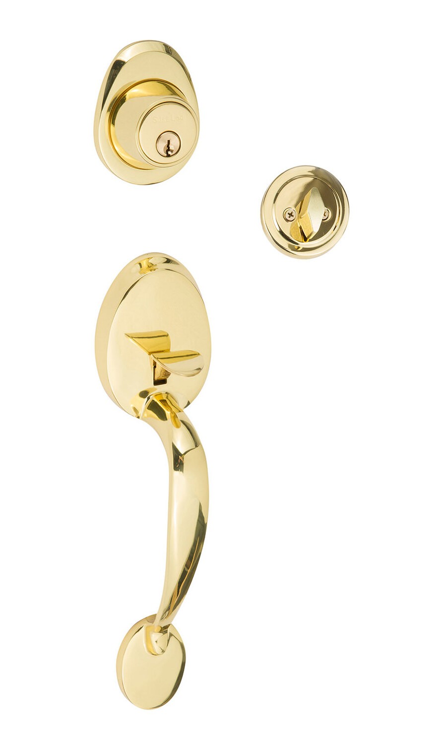 Sure-Loc AT500 3 polished brass dummy handleset