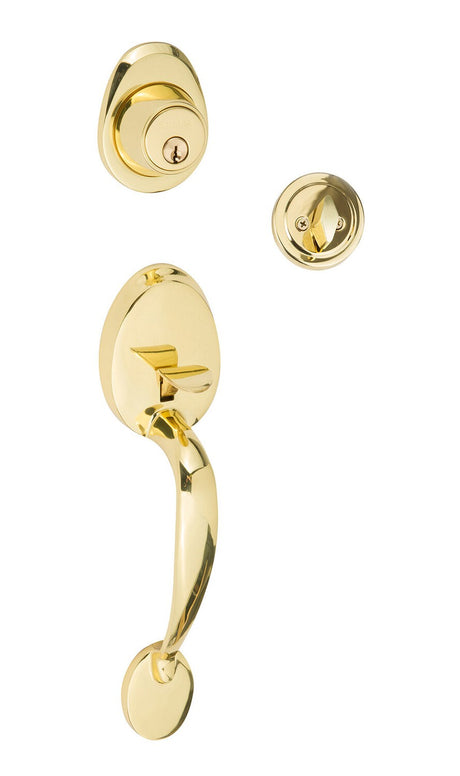 Sure-Loc AT500 3 polished brass dummy handleset