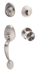 Sure-Loc AT507-BG-RD 15 satin nickel single cylinder handleset