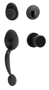 Sure-Loc AT507-BG-RD FBL flat black single cylinder handleset