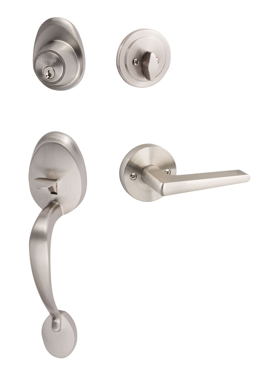 Sure-Loc AT507-BS-RD 15 satin nickel single cylinder handleset