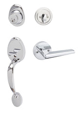 Sure-Loc AT507-BS-RD 26 polished chrome single cylinder handleset