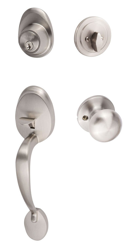 Sure-Loc AT507-DU-RD 15 satin nickel single cylinder handleset