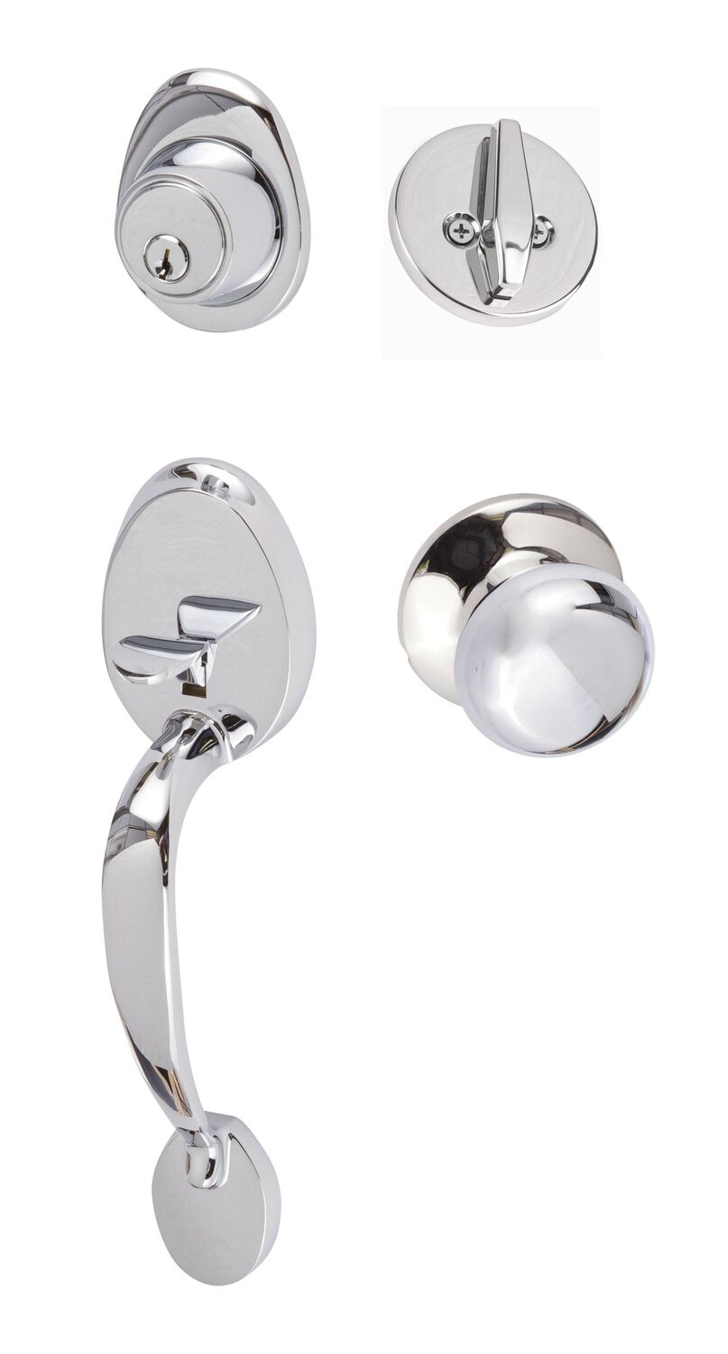 Sure-Loc AT507-DU-RD 26 polished chrome single cylinder handleset