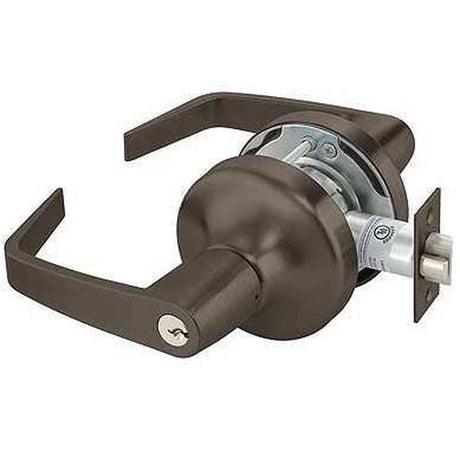 Yale AU4707LN613E oil rubbed bronze office keyed entry door lever