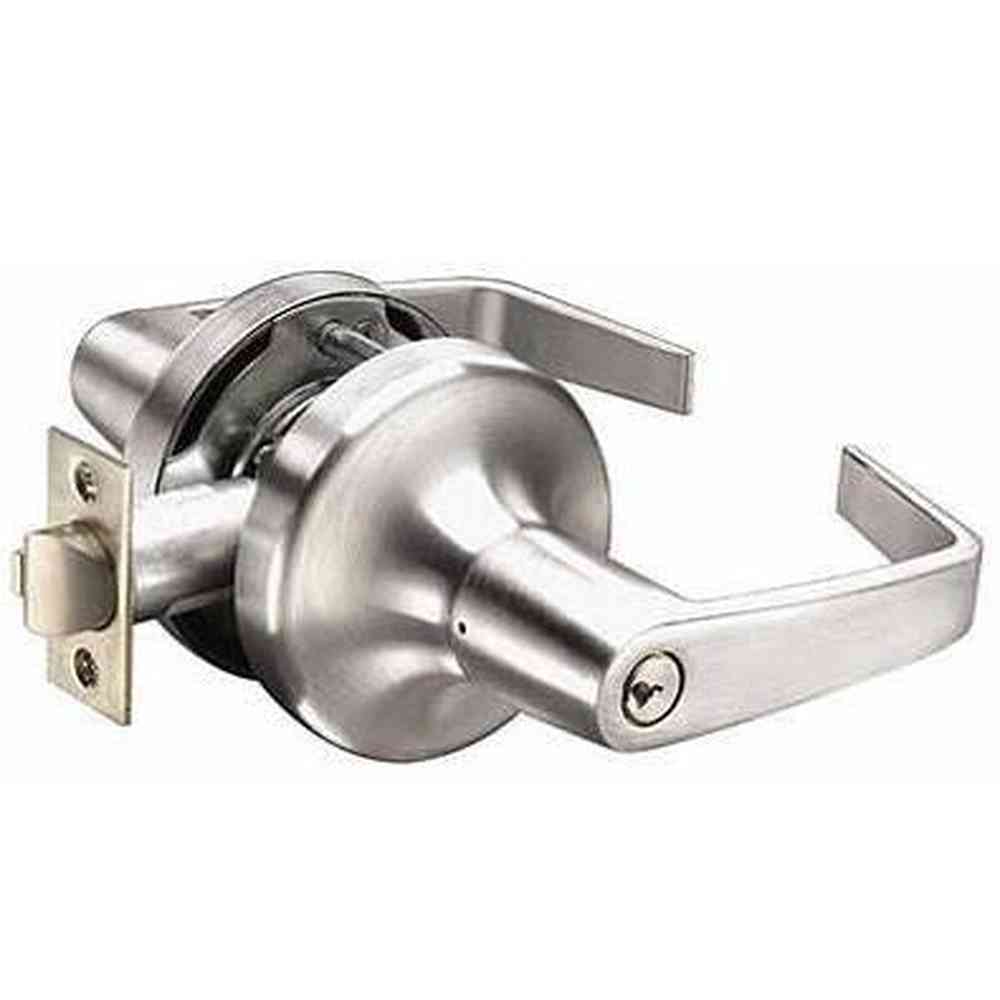Yale AU4707LN626 satin chrome office keyed entry door lever