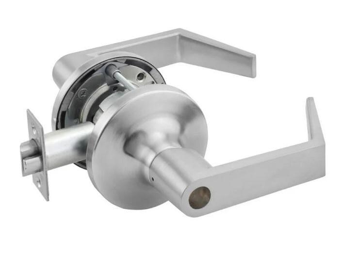 Yale AU5408LN626LC satin chrome classroom keyed entry lever