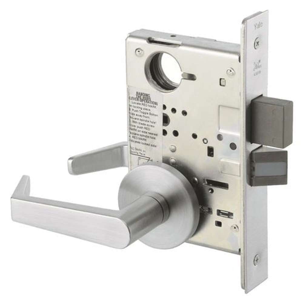 Yale AUR8802FL626 satin chrome mortise privacy door lever
