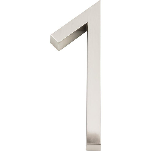 Atlas Homewares AVN1-L-BRN brushed nickel house numbers