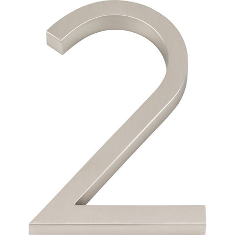 Atlas Homewares AVN2-L-BRN brushed nickel house numbers