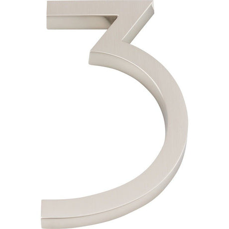 Atlas Homewares AVN3-L-BRN brushed nickel house numbers