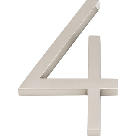 Atlas Homewares AVN4-L-BRN brushed nickel house numbers