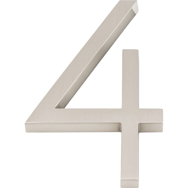 Atlas Homewares AVN4-L-BRN brushed nickel house numbers