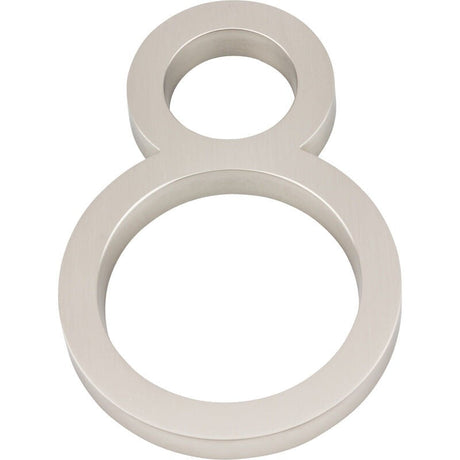 Atlas Homewares AVN8-L-BRN brushed nickel house numbers