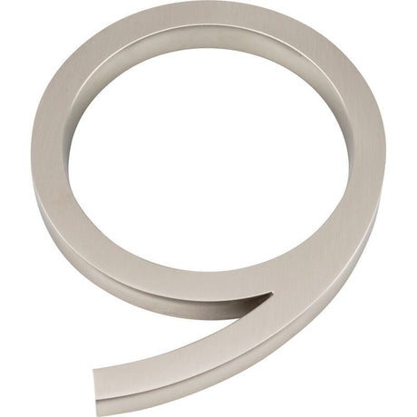 Atlas Homewares AVN9-L-BRN brushed nickel house numbers
