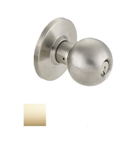 Cal-Royal BA03-3-2-3/8 bright polished brass keyed classroom door knob