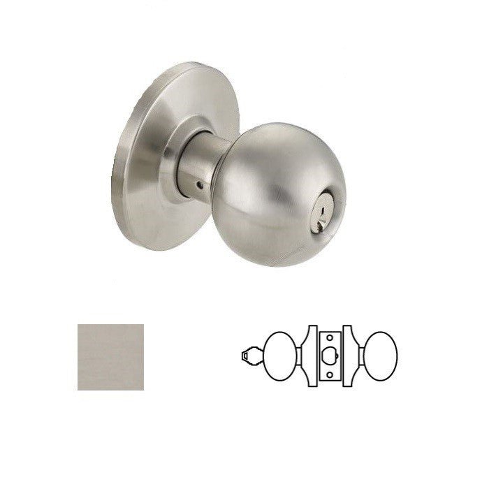 Cal-Royal BA05-32D-2-3/8 satin stainless steel storeroom door knob
