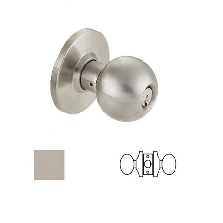 Cal-Royal BA30-32D-2-3/8 passage door knob in stainless steel, additional view